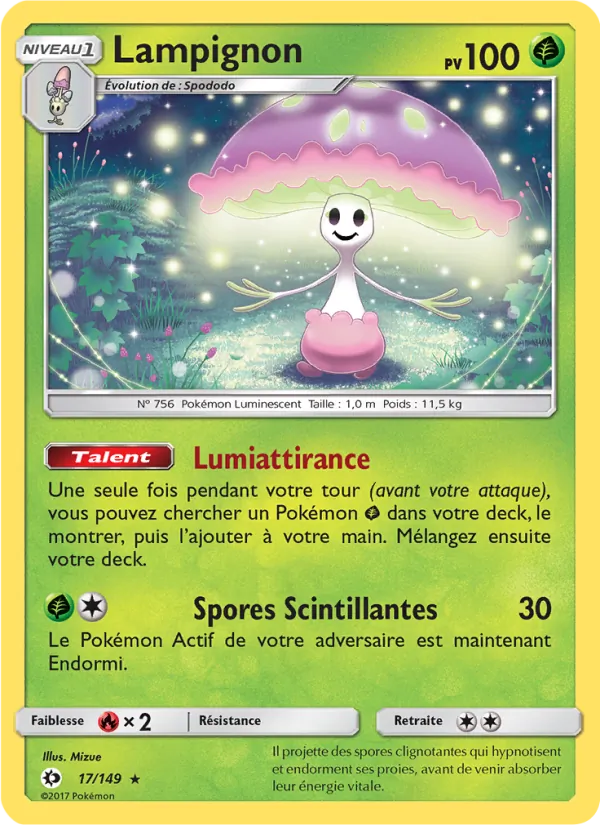 Carte Lampignon de l'extension Soleil et Lune, numéro 17/149