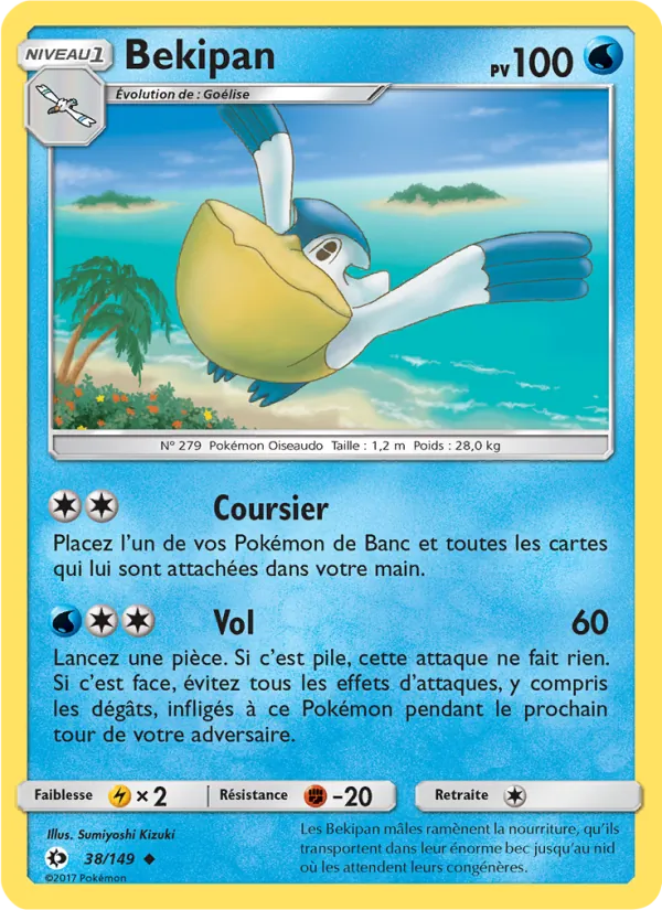 Carte Bekipan de l'extension Soleil et Lune, numéro 38/149