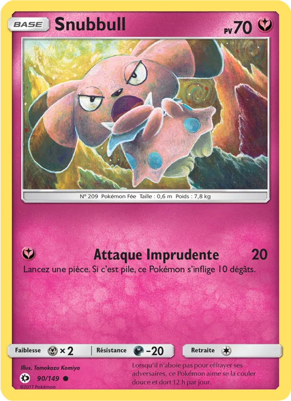 Carte Snubbull de l'extension Soleil et Lune, numéro 90/149