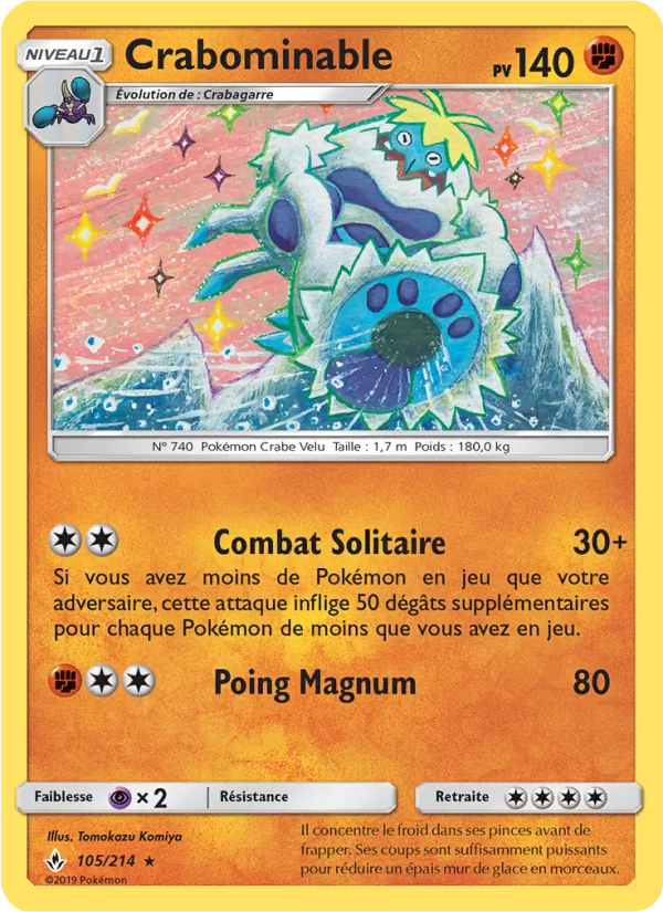 Carte Crabominable de l'extension Alliance Infaillible, numéro 105/214
