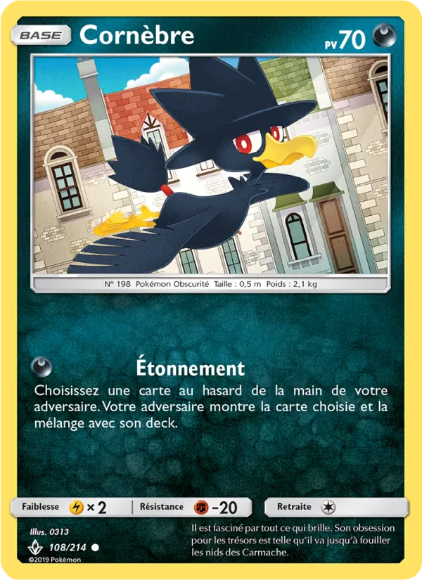 Carte Cornèbre de l'extension Alliance Infaillible, numéro 108/214