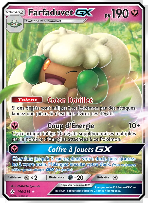 Carte Farfaduvet GX de l'extension Alliance Infaillible, numéro 140/214