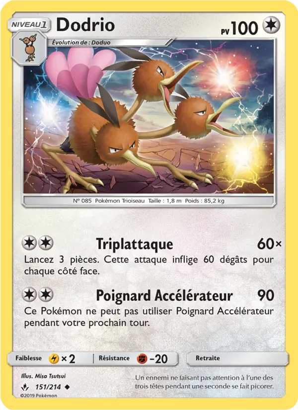Carte Dodrio de l'extension Alliance Infaillible, numéro 151/214