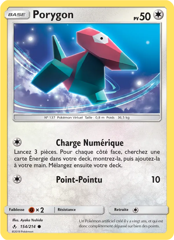 Carte Porygon de l'extension Alliance Infaillible, numéro 154/214