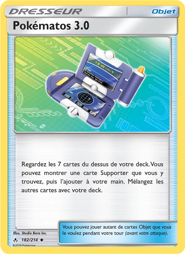 Carte Pokématos 3.0 de l'extension Alliance Infaillible, numéro 182/214