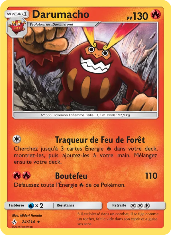 Carte Darumacho de l'extension Alliance Infaillible, numéro 24/214