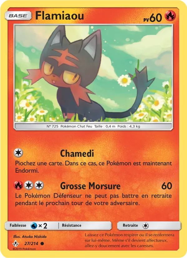 Carte Flamiaou de l'extension Alliance Infaillible, numéro 27/214