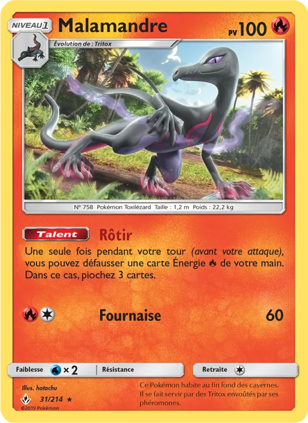 Carte Malamandre de l'extension Alliance Infaillible, numéro 31/214
