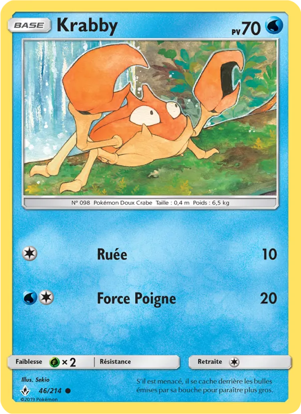 Carte Krabby de l'extension Alliance Infaillible, numéro 46/214