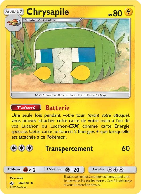Carte Chrysapile de l'extension Alliance Infaillible, numéro 58/214