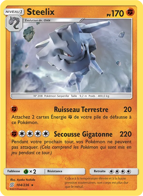 Carte Steelix de l'extension Harmonie des Esprits, numéro 104/236