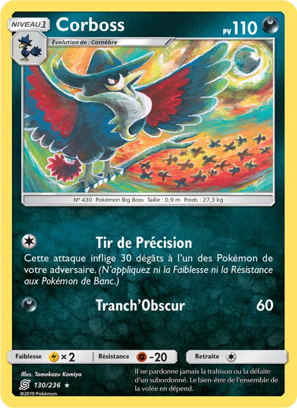 Carte Corboss de l'extension Harmonie des Esprits, numéro 130/236