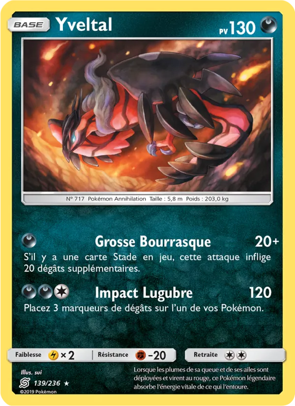 Carte Yveltal de l'extension Harmonie des Esprits, numéro 139/236