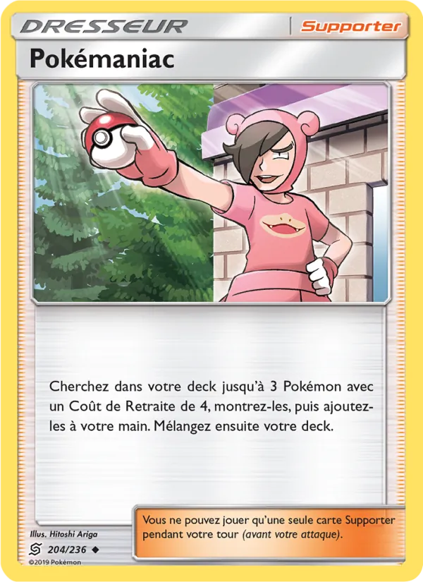 Carte Pokémaniac de l'extension Harmonie des Esprits, numéro 204/236