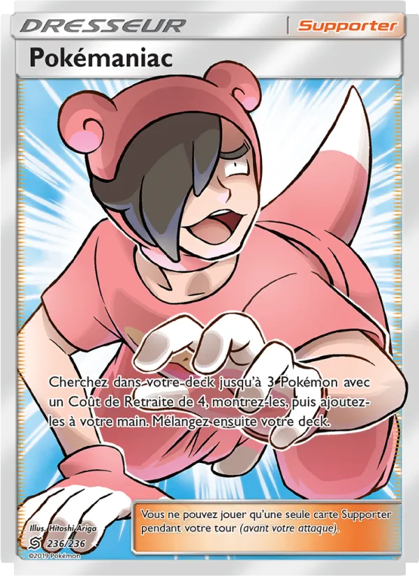 Carte Pokémaniac de l'extension Harmonie des Esprits, numéro 236/236
