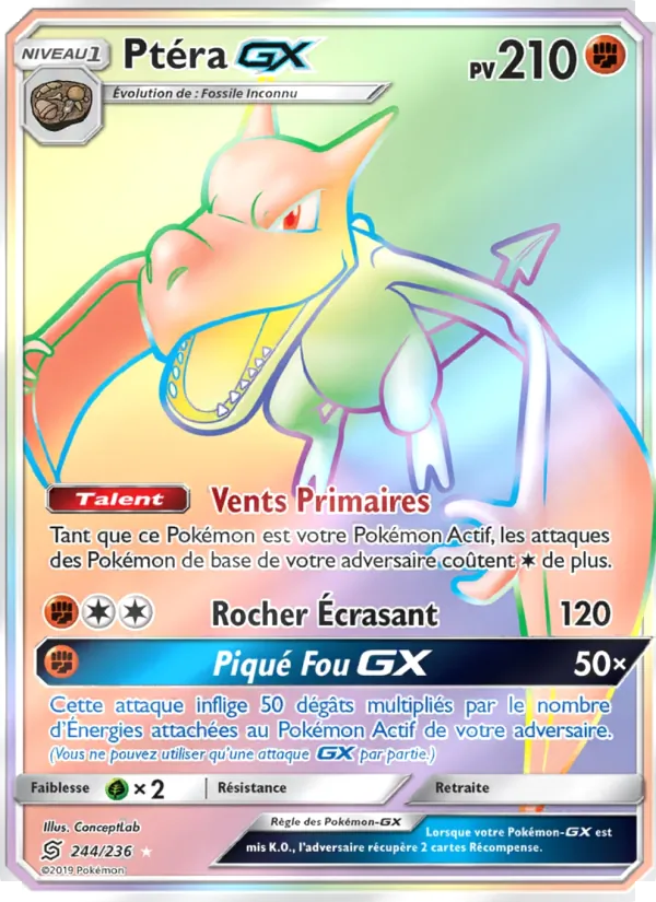 Carte Ptéra GX de l'extension Harmonie des Esprits, numéro 244/236