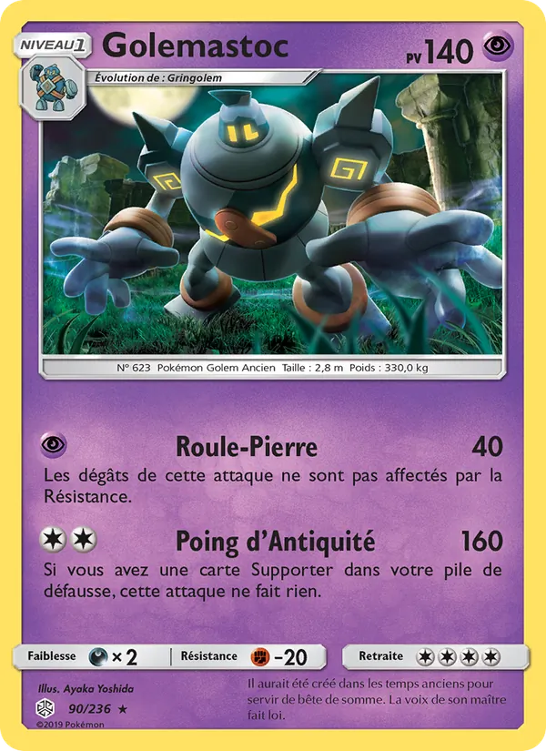 Carte Golemastoc de l'extension Éclipse Cosmique, numéro 90/236