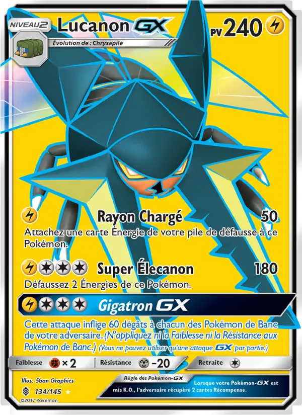 Carte Lucanon GX de l'extension Gardiens Ascendants, numéro 134/145