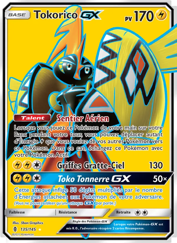 Carte Tokorico GX de l'extension Gardiens Ascendants, numéro 135/145