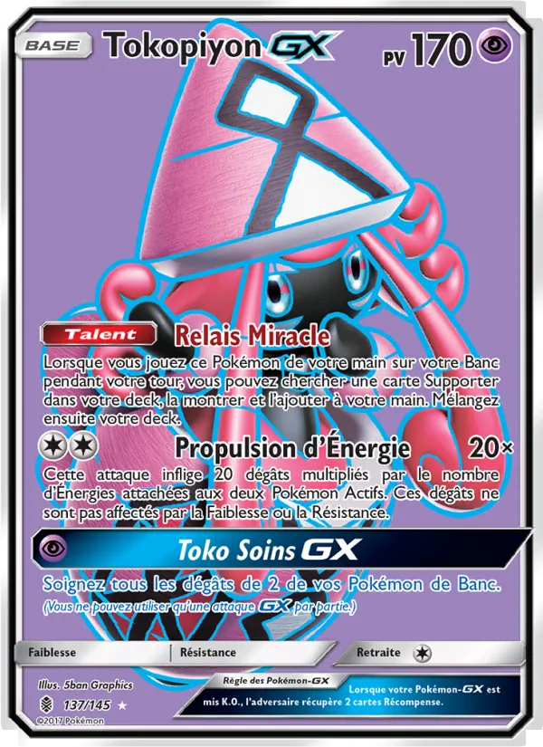 Carte Tokopiyon GX de l'extension Gardiens Ascendants, numéro 137/145