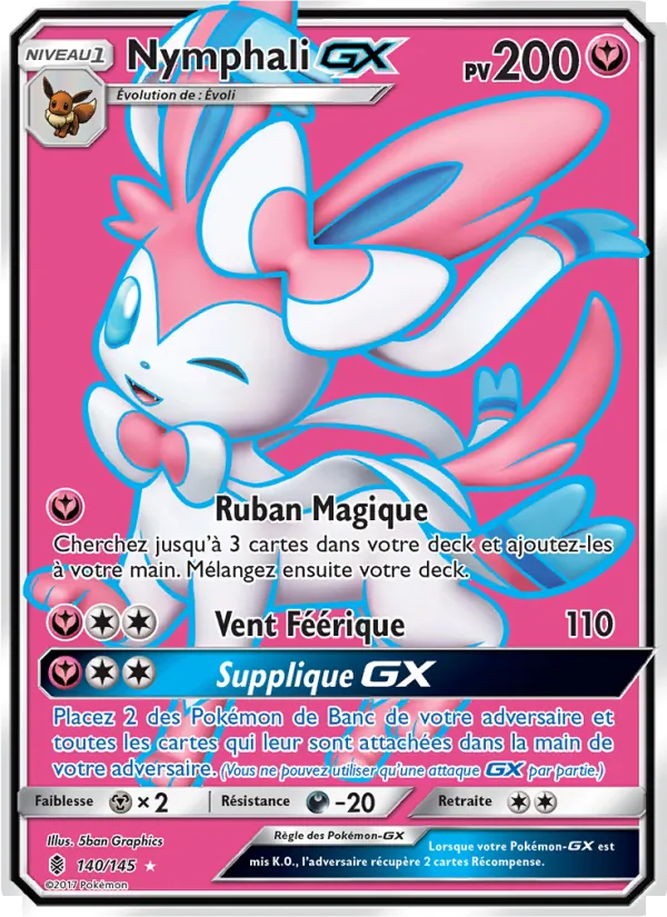 Carte Nymphali GX de l'extension Gardiens Ascendants, numéro 140/145