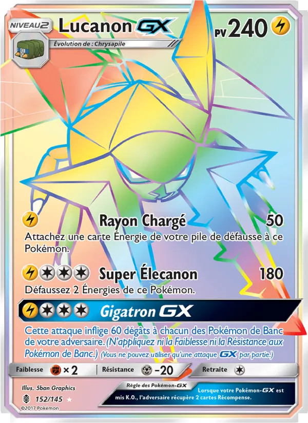 Carte Lucanon GX de l'extension Gardiens Ascendants, numéro 152/145