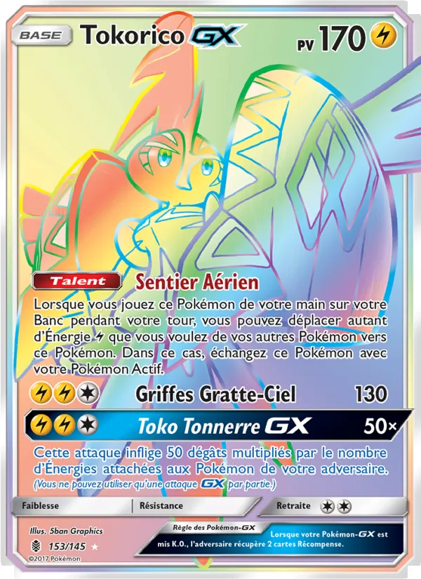 Carte Tokorico GX de l'extension Gardiens Ascendants, numéro 153/145