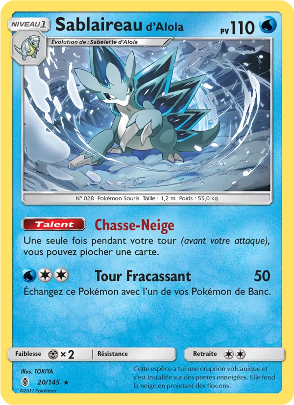 Carte Sablaireau d’Alola de l'extension Gardiens Ascendants, numéro 20/145