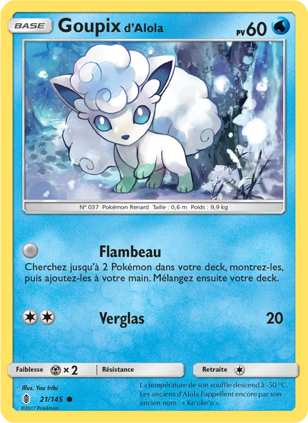 Carte Goupix d’Alola de l'extension Gardiens Ascendants, numéro 21/145