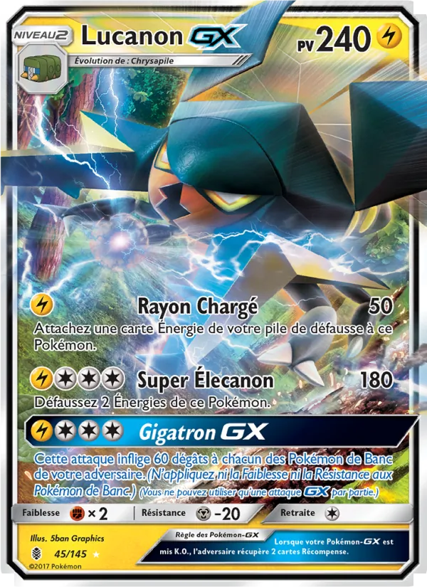 Carte Lucanon GX de l'extension Gardiens Ascendants, numéro 45/145