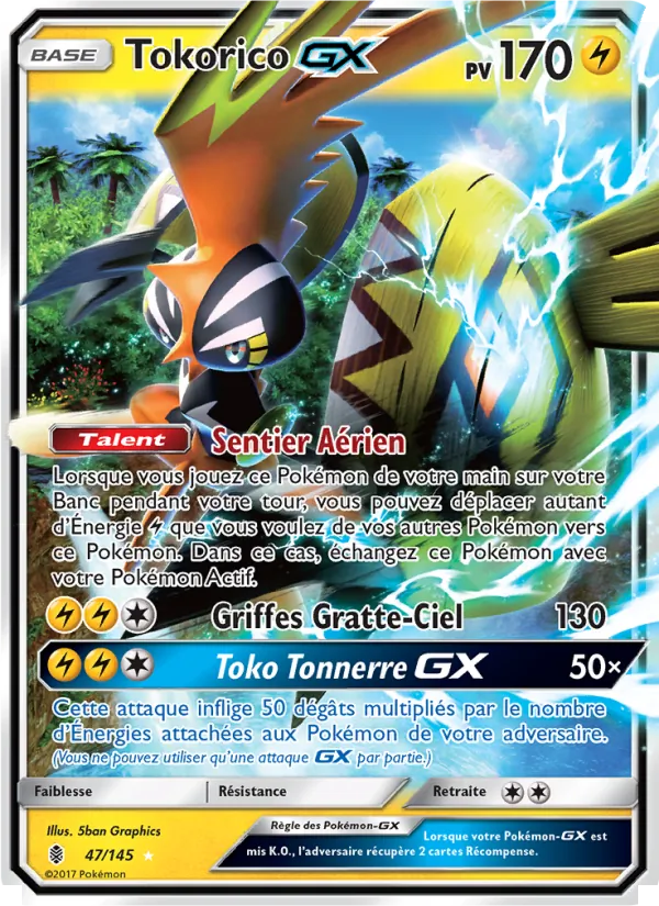 Carte Tokorico GX de l'extension Gardiens Ascendants, numéro 47/145