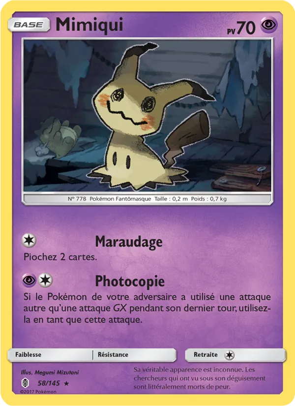 Carte Mimiqui de l'extension Gardiens Ascendants, numéro 58/145