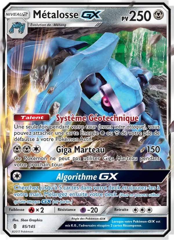 Carte Métalosse GX de l'extension Gardiens Ascendants, numéro 85/145