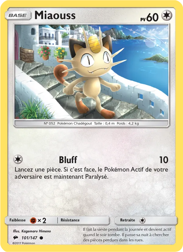 Carte Miaouss de l'extension Ombres Ardentes, numéro 101/147