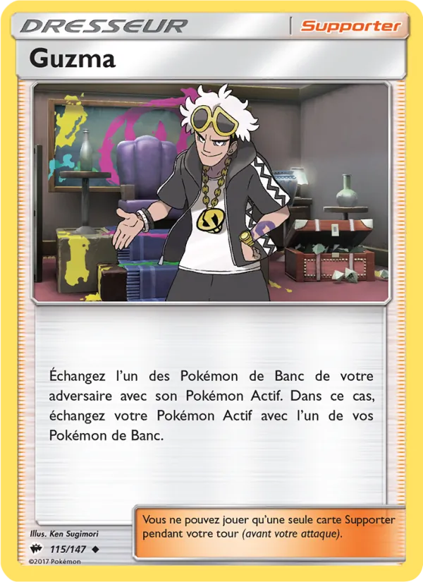 Carte Guzma de l'extension Ombres Ardentes, numéro 115/147