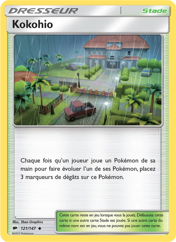 Carte Kokohio de l'extension Ombres Ardentes, numéro 121/147