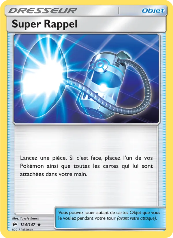 Carte Super Rappel de l'extension Ombres Ardentes, numéro 124/147