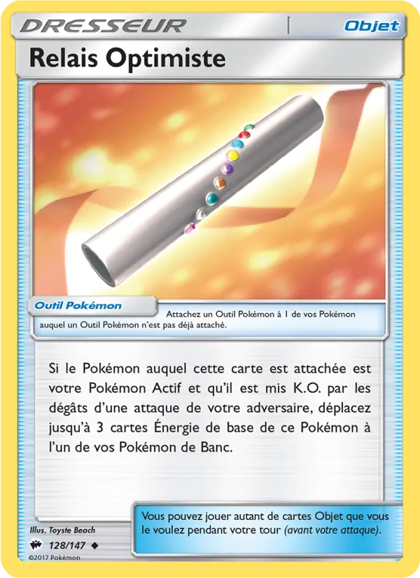 Carte Relais Optimiste de l'extension Ombres Ardentes, numéro 128/147