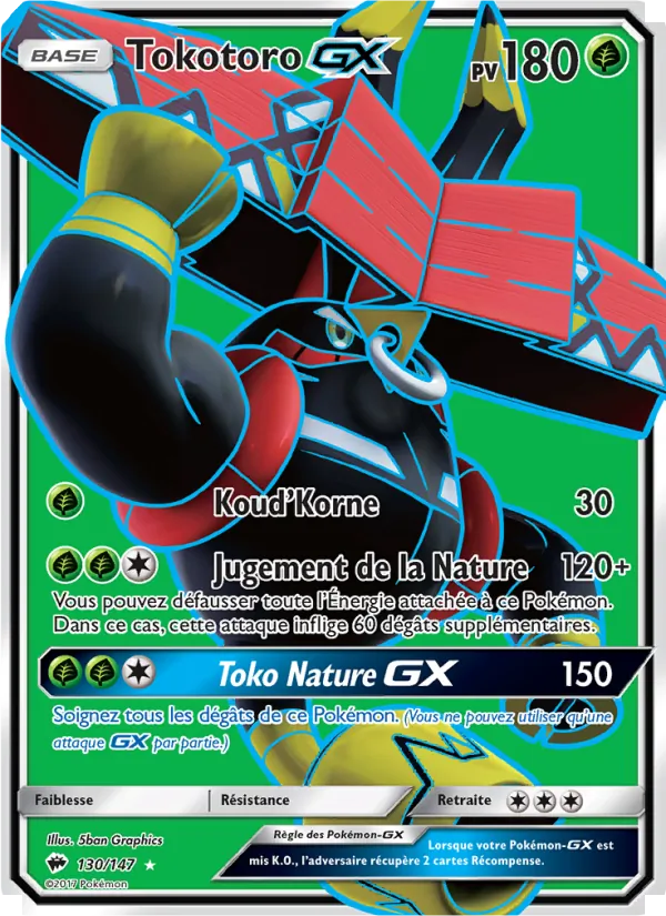 Carte Tokotoro GX de l'extension Ombres Ardentes, numéro 130/147