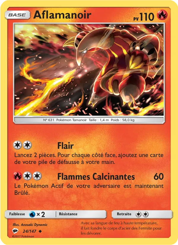 Carte Aflamanoir de l'extension Ombres Ardentes, numéro 24/147
