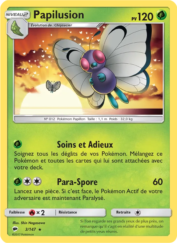 Carte Papilusion de l'extension Ombres Ardentes, numéro 3/147