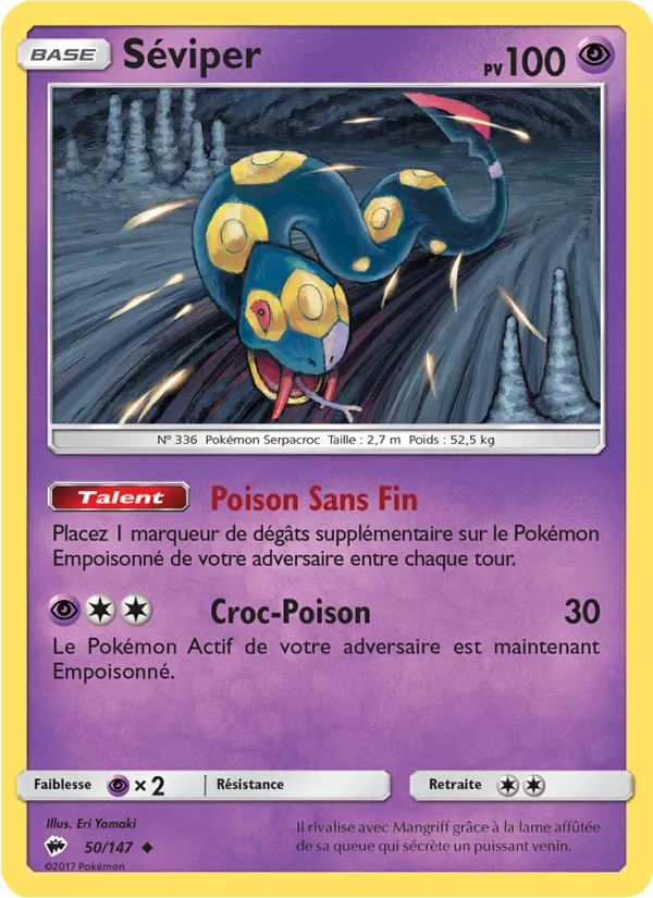 Carte Séviper de l'extension Ombres Ardentes, numéro 50/147