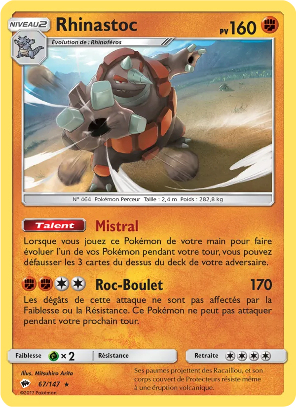 Carte Rhinastoc de l'extension Ombres Ardentes, numéro 67/147