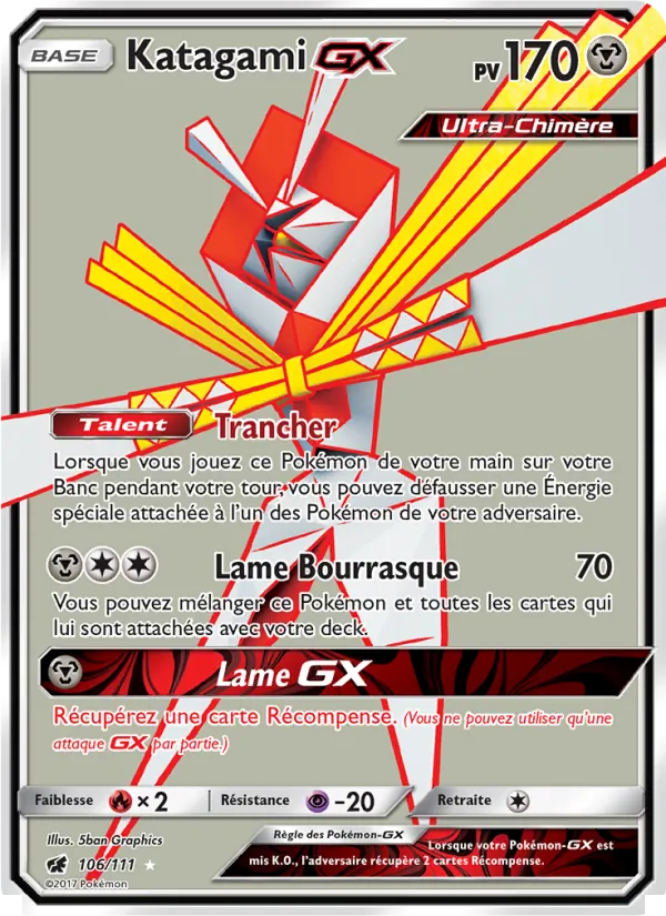 Carte Katagami GX de l'extension Invasion Carmin, numéro 106/111