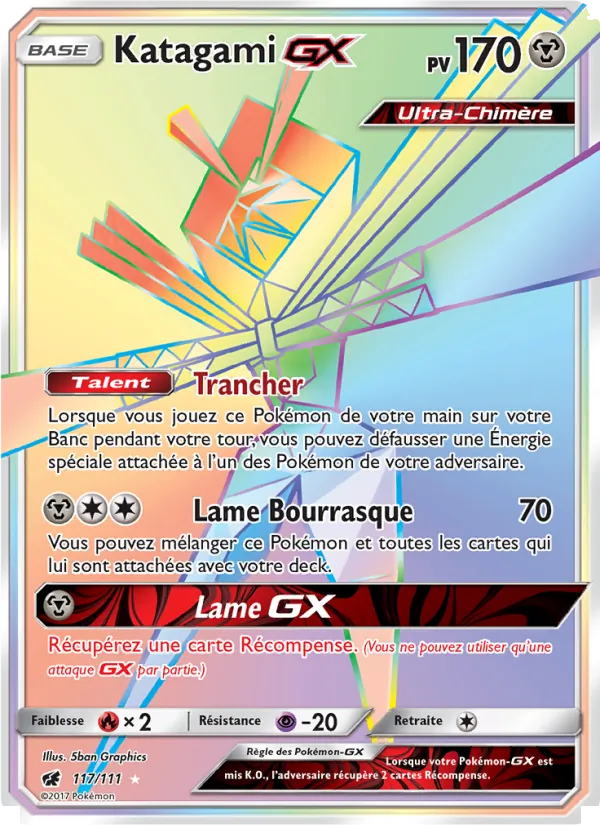 Carte Katagami GX de l'extension Invasion Carmin, numéro 117/111