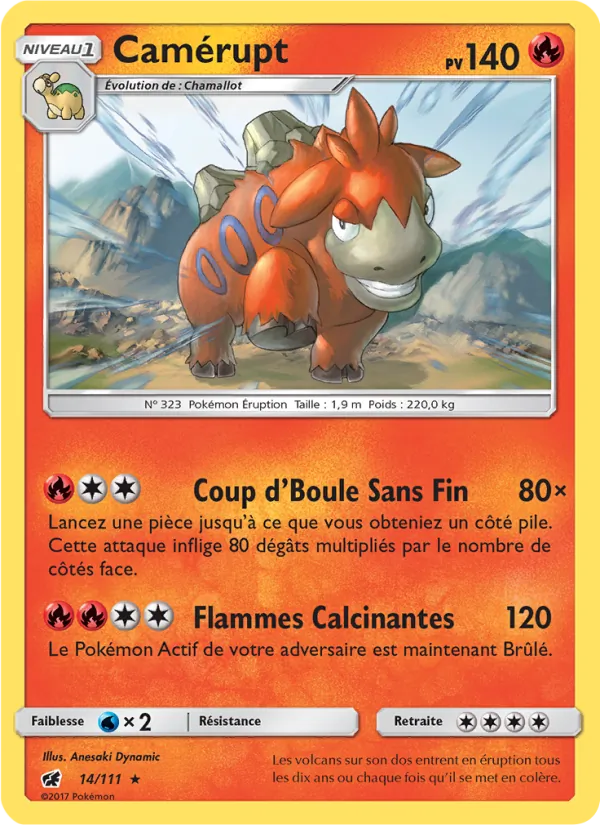 Carte Camérupt de l'extension Invasion Carmin, numéro 14/111