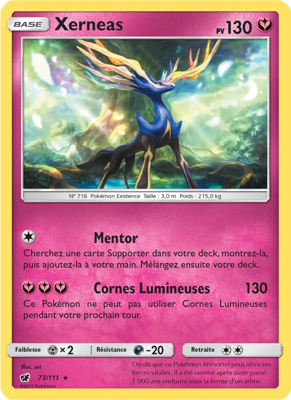 Carte Xerneas de l'extension Invasion Carmin, numéro 73/111