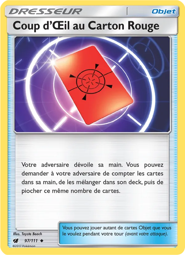 Carte Coup d’Œil au Carton Rouge de l'extension Invasion Carmin, numéro 97/111