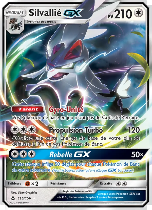 Carte Silvallié GX de l'extension Ultra-Prisme, numéro 116/156