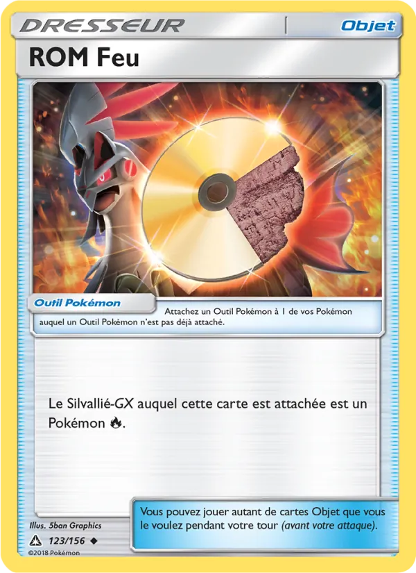 Carte ROM Feu de l'extension Ultra-Prisme, numéro 123/156